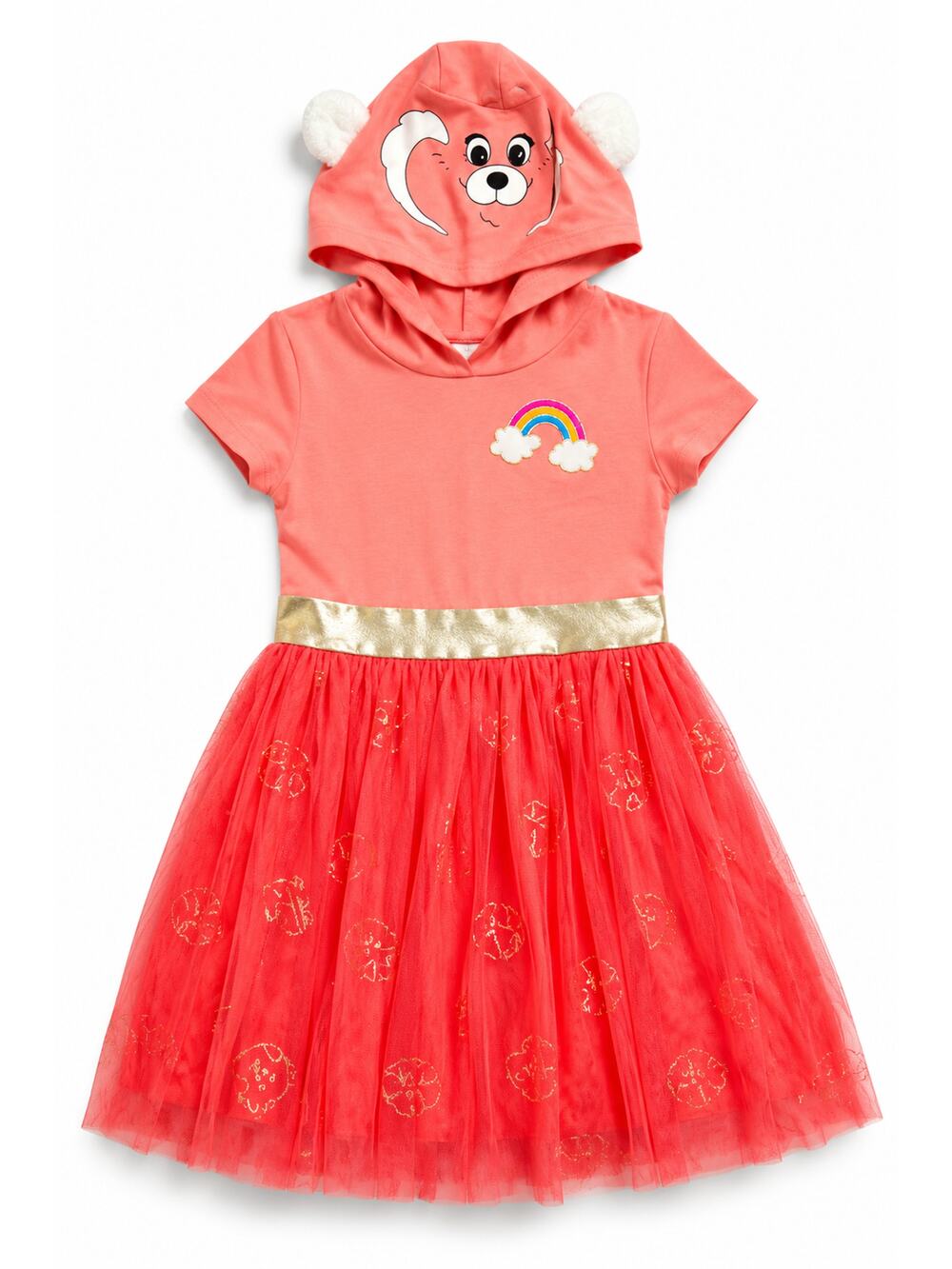 Disney/Pixar Hooded Rainbow Tulle Dress – Girls XS 4/5